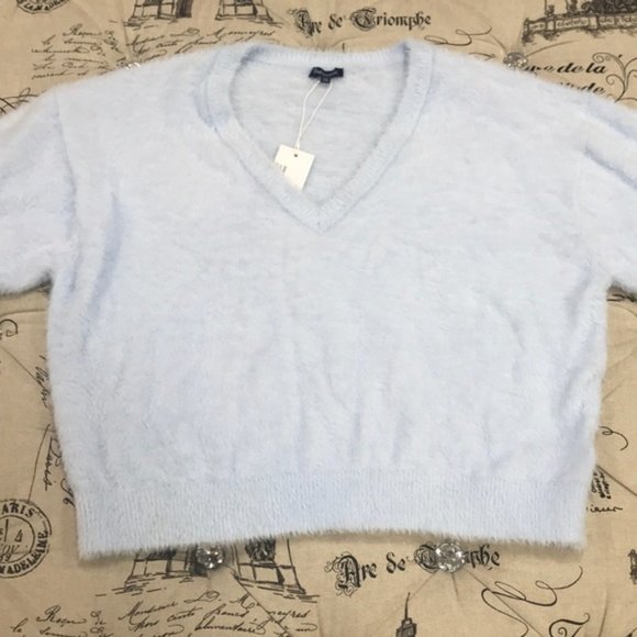 Splendid Fuzzy V-Neck Dolman Pullover Sweater - Picture 5 of 7